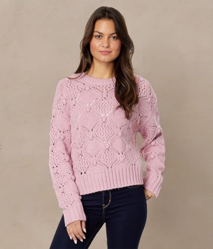 Image of Lucky Brand Women's Lucky Brand Women's Open Stitch Pullover Sweater