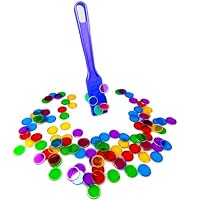 Kit Magnétique Loto Bingo – 100 Jetons Colorés + Baguette Aimantée – Jeu Éducatif Et Sensoriel Enfants
