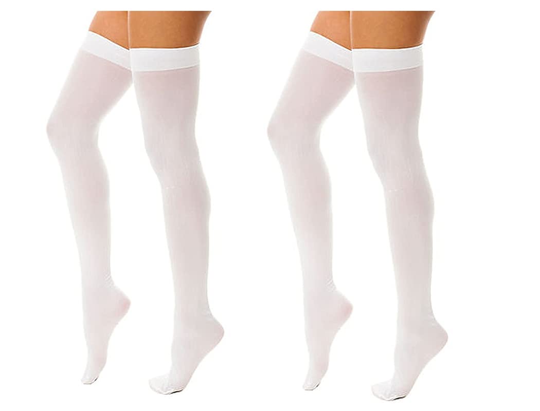 2 pair High Thigh White Stocking for Girls and women-image-25