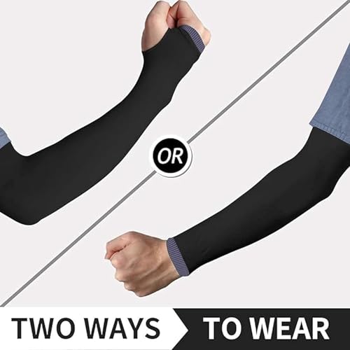 Image of Yuneek Arm Sleeves For Men & Women UV Sun Protection, UPF 50 Cool Arm Hand Cover Unisex For Bike ride,Golf,cricket,cycling,yoga,gym Sports