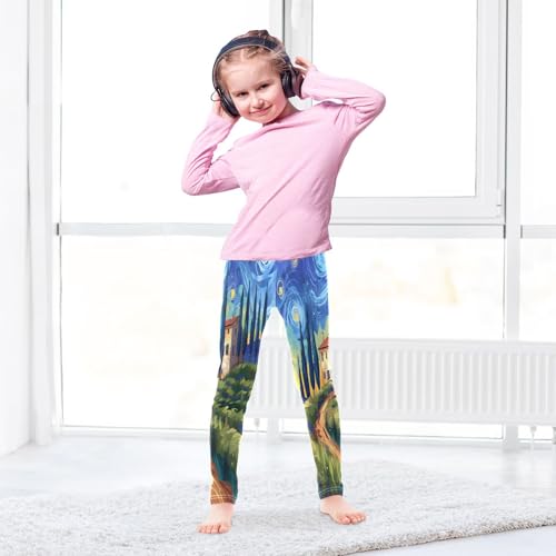 Toddler Girls Leggings Printed Yoga Pants Leggings Generate Beautiful Starry Sky for Kids4