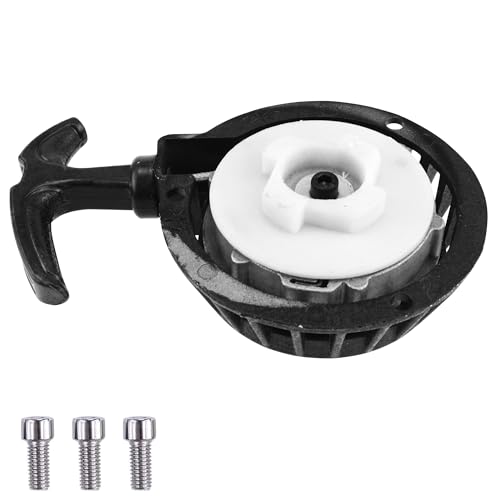 PRO BAT Aluminum Alloy Easy Recoil Pull Start Starter for 47cc 49cc Mini Moto Chopper ATV Quad Dirt Pocket Bike Scooter 2 Stroke, Black