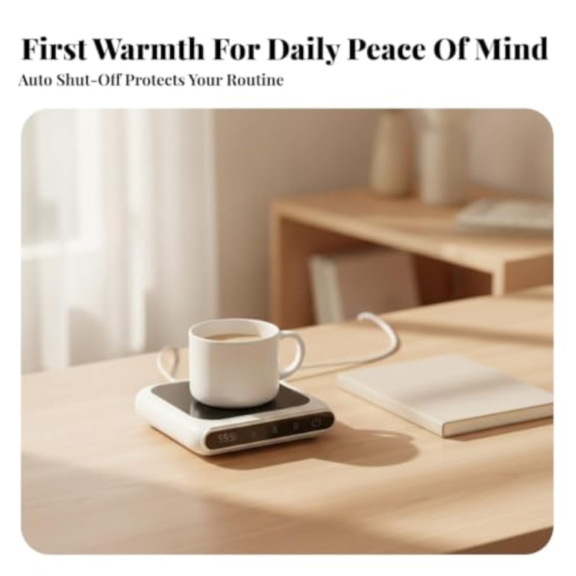 Easy to Clean Electric Cup Warmer Coaster Compact Cup Warmer