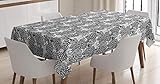 ABAKUHAUS UVA Mantele, Dibujo de Rayas Primer de la Fruta, Fácil de Limpiar Colores Firmes y Durables Lavable Personalizado, 140 x 200 cm, Gris carbón Negro