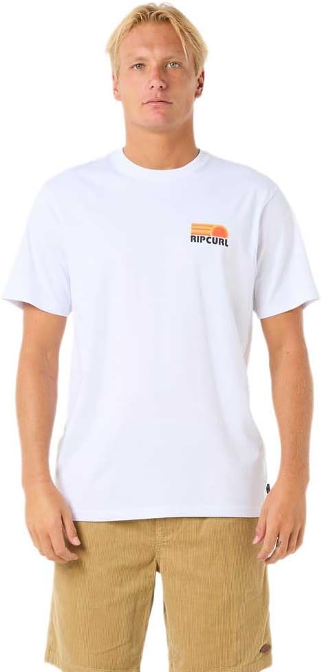 Rip Curl Surf Revival Stacked T-Shirt - White