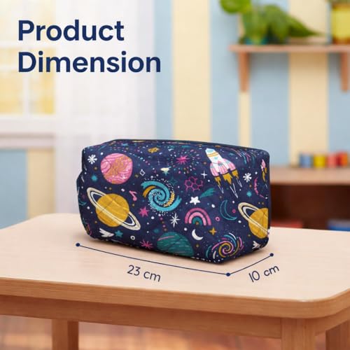 Image of Travel Organizer | Multipurpose All-in-One Compact Durable, Lightweight, Waterproof, Bag | Travel Friendly Pouch | Ideal for Stationary, Medicines, Accessory (Outerspace Print)