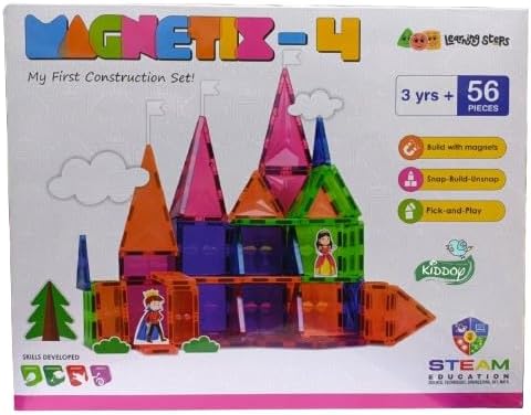 Olympia Games And Toys Magnetix-4 Run Blocks | Magnetic Tile Toys | Educational STEM Puzzle Building Set for Kids Boys Girls