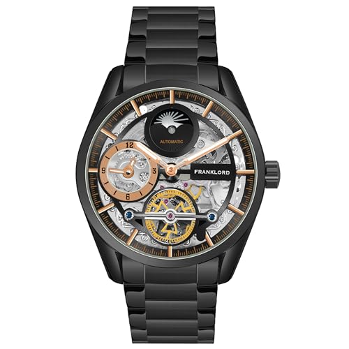 Franklord Alexander Self Winder Mechanical Series Analog Watch for Men | Round Dial with Day & Date Function | Premium Stainless Steel Strap | Quartz Precision | Elegant Wrist Watch for Men & Boys (B0CLVJ7W44) Amazon Price History, Amazon Price Tracker