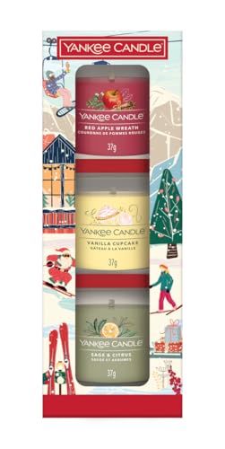 Yankee Candle Coffret cadeau 3 mini bougies à offrir pour Noël