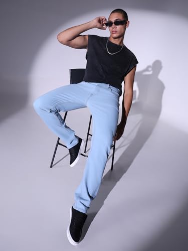 Image of Hubberholme Men Black Cotton Fabric Relaxed Fit Mid-Rise Stretchable Jeans