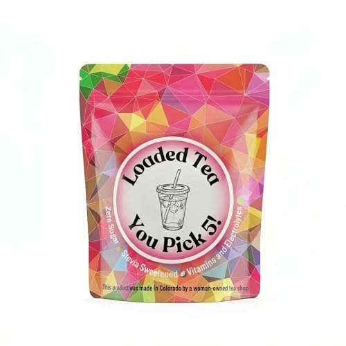 Loaded Tea - You Pick 5 Pack | Choose From 25+ Flavor Combinations Featuring Cherry, Strawberry, Coconut, Passion Fruit, Blackberry & More | Available in 3 Caffeine Levels