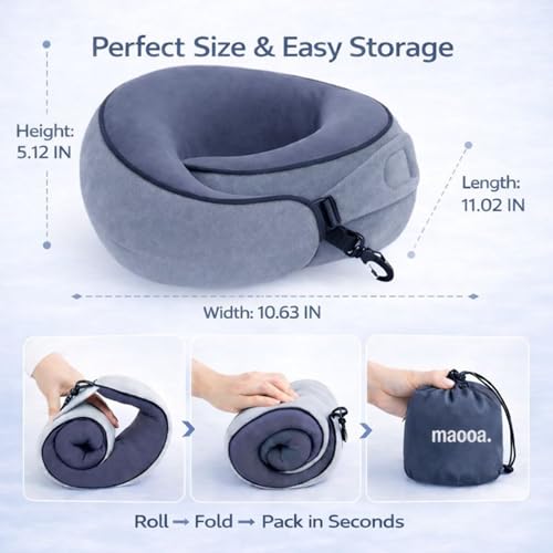 Almohada de espuma viscoelástica gris oscuro con soporte ergonómico miniatura 6