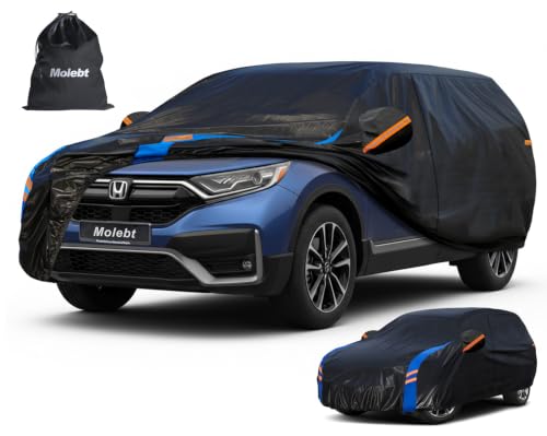 Image of Custom Fit Car Cover for Honda CRV CR-V (1995-2026), Upgraded Waterproof All Weather Outdoor Auto Cover with Driver Door Zipper & Mirror Pockets, UV /Snow /Dust Protection