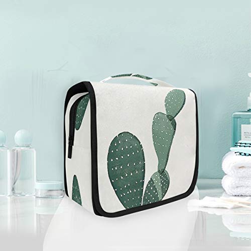Cactus De Peinture Verte Trousse De Toilette Sac Pliable Suspendu Cosmétique Sac Rangement Maquillage sacs pour Voyage Femmes Filles