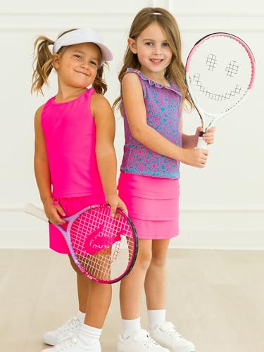 RuffleButts Girls UPF50+ Sun Protected Athletic Active Stretch Tennis Skort4