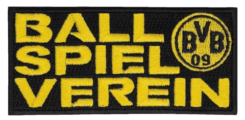 Borussia Dortmund Aufnäher - Ballspielverein - schwarz Patch | Aufbügler BVB 09 Borussia Dortmund Aufnäher - Ballspielverein - schwarz Patch | Aufbügler BVB 09