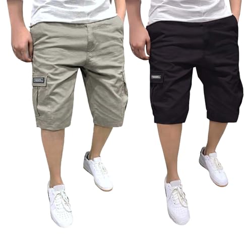 Image of Lymio Men Shorts | Men's Cargo Shorts | Regular Fit Casual Wear Short Pant for Men | Multi-Pocket Lightweight Cotton | Summer & Adventure Ready (SSM-S-05-08)