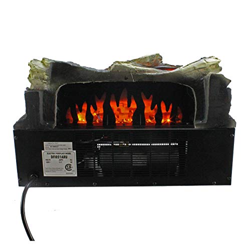 Image of Duraflame DFI021ARU-03 Electric Log Set Heater with Realistic Ember Bed, Nickel