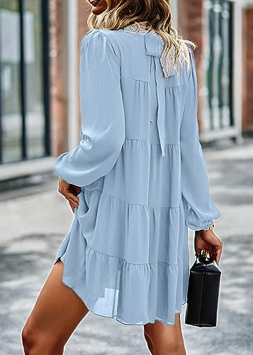 Image of KIRUNDO Women's 2026 Fall Long Sleeve Baby Doll Dresses