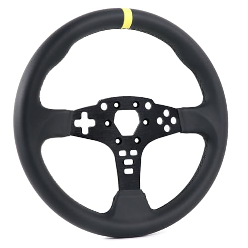 Generic Replacement Sim Racing Steering Wheel fit for MOZA Racing ESX & ES 12inch/305mm Wrapped with Leather