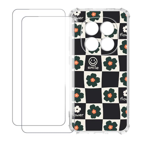 UOGNADGD Xiaomi Redmi Note 15 Pro 5G China �Ƃ̌݊������� �J�X�^���J���t���P�[�X�{�����K���X�ی�t�B����2���t�� ? �Ռ��z�������h�~ (�Ԃ̊i�q��)