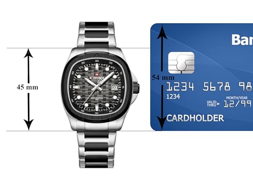 Image of NAVIFORCE NF9240 Square Unique Temperament Strap with dial Analog Watch