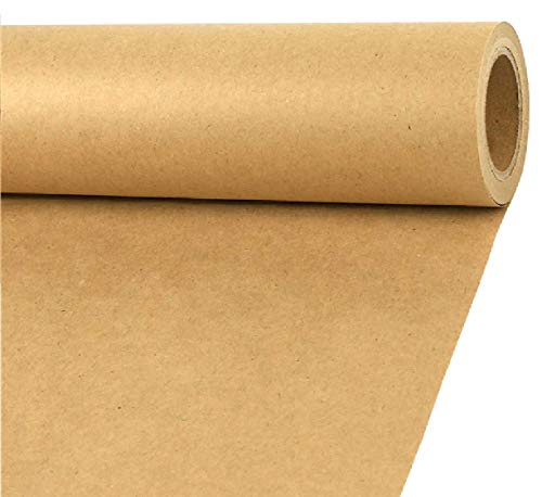 Image of MALANI STORES Kraft Paper Roll - Brown Paper Packing Roll Perfect for Crafts,Art,Small Gift Wrapping,Packing,Postal,Shipping,Dunnage & Parcel 28 inch (20 Meter)