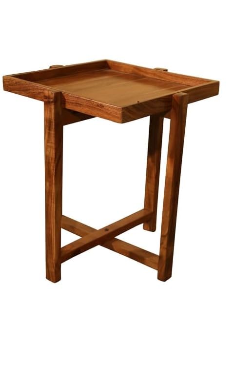 NKE Wooden Stool||Rectangular Shape for Living Room|Bedside Corner|Office Desk|Coffee Table|Made with Pure SOLIDWOOD|| Trey