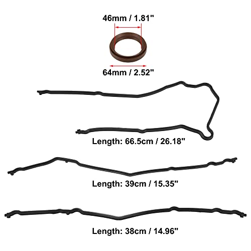 Image of X AUTOHAUX Timing Cover Seal Gaskets Set TCS45982-1 for Ford E-150 E-250 2003-2014 for Ford F-150 1999-2003 for Ford F-250 1999
