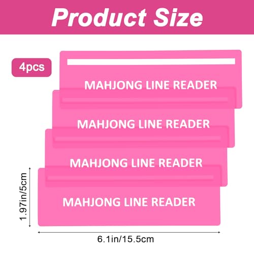 Set de 4 lectores de línea para Mahjong color rosa miniatura 2