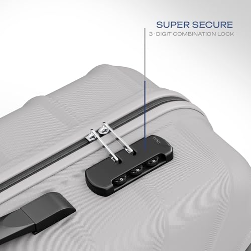 Image of Safari Large Stratos 8 Wheels 75cm Size Check-in Trolley Bag, Hard Case Polycarbonate, 360º Wheeling Luggage for Men & Women, Travel Bag, Suitcase for Travel, Trolley Bags for Travel, Cloud Grey