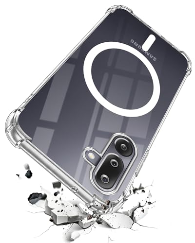 Image of Jkobi Shockproof Crystal-Clear Back Cover for Samsung Galaxy M36 | Samsung Galaxy F36 (Magsafe Wireless Support | Drop & Camera Protection | Hard Polycarbonate)
