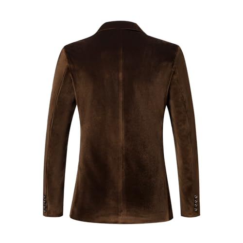 THWEI Mens Velvet Blazer Slim-Fit Fashion Solid Suit Jacket2