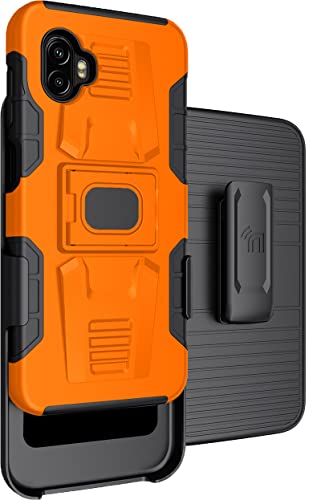 Nakedcellphone Rugged Combo for Galaxy XCover 6 Pro Case - Bright Orange