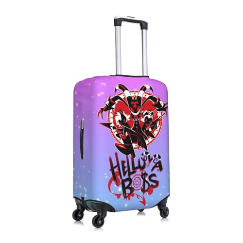 Helluva Boss Travel Luggage Cover, Colorful Suitcase Luggage Protector, Washable Baggage Cover, Dustproof Protector Fits 18-32 Inch Luggage Large3