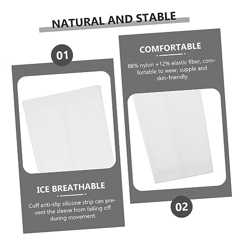 YARNOW 4 Pares Braçadeiras Respiráveis ​​de Cor Sólida Luvas De Braço De Resfriamento Mangas De Sol