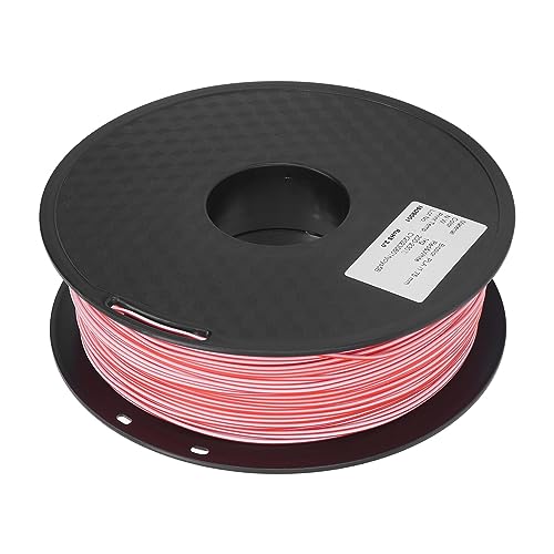 Filament PLA 1,75 mm bicolore rouge et blanc Domary pour impression 3D