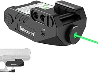 Gmconn Pistol Green Laser Sight with Rechargeable Magnetic USB Port, Aluminum Low Profile Picatinny Mount Green Dot Sight for Hundgun