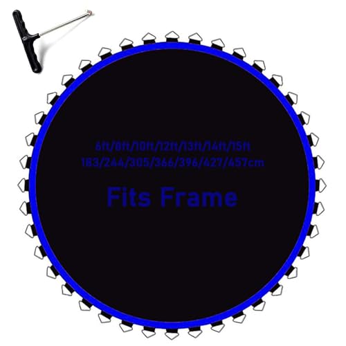 Estera de Salto de Repuesto para Cama Elástica - Compatible con Estructuras de 183/244/305/366/396/427/457 cm - Lona de Salto Resistente e Impermeable,Azul,Fits 6ft/183cm 36V