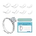 Keten Invisible Ring Size Adjuster for Loose Rings with Double-Sided Polishing Stick, 8 Pcs in 8 Sizes Insert Style Fit for Any 1-9MM Rings for Men Women Big Knuckles