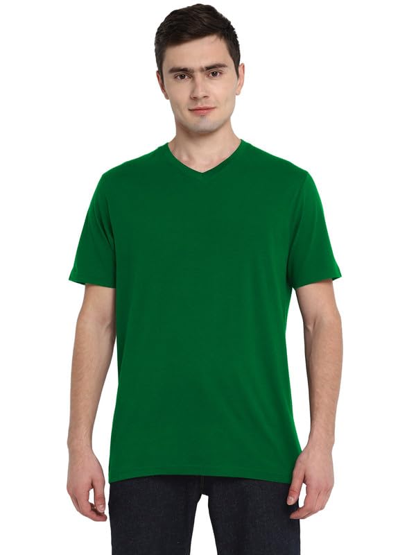 Image of Aventura Outfitters Men's V Neck 100% Cotton Regular Fit T-Shirt (Pack of 4)