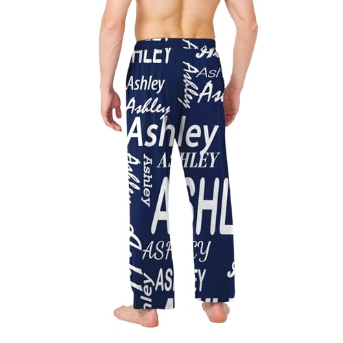 Custom Pajama Pants for Men Women, Personalized Funny PJ Pants Pajama Bottoms Sleepwear Gifts Design with Name Text3