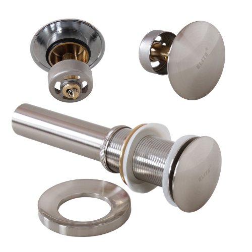 Elite Bathroom Lt.blue Stripe Glass Vessel Sink & Brushed Nickel Faucet Combo #TOP5