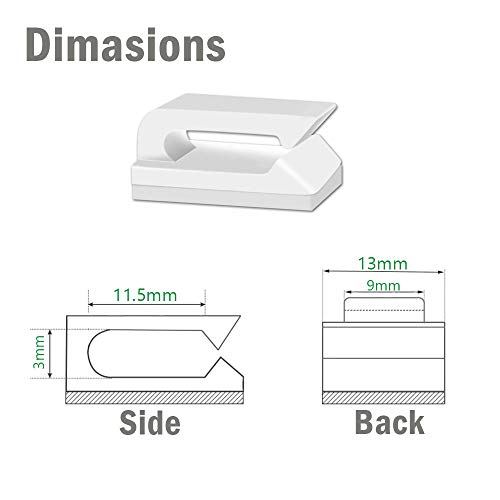 Image of 100Pack Mounting Fixing Clips with Screw, and 50Pack Self-Adhesive LED Strip Brackets Holder for 10mm Width LED Strip Light