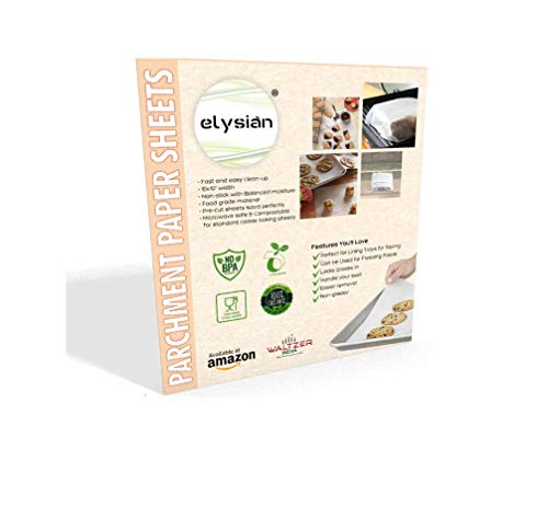 Elysian WI 100 Sheets in Bulk Parchment Paper (White, 9×10 inch)
