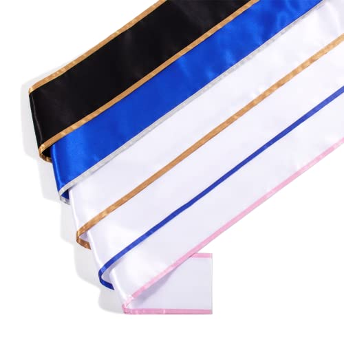 image for Party to Be Plain Sash with Tassels Blank Satin Sash for Adults 3.9