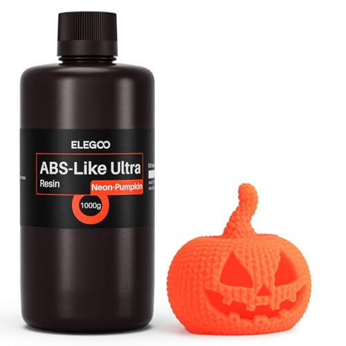 ELEGOO ABS-Like Ultra 3D Resin, Extra Strength, Pumpkin Orange 1000g