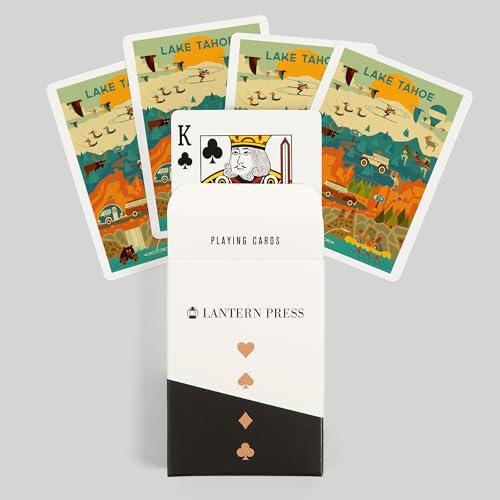 Baraja de cartas Lake Tahoe geométrica poker 52 cartas miniatura 6