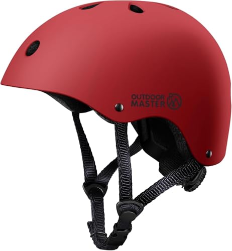 OutdoorMaster Casco al Aire Libre para Bicicletas Juveniles - Casco de patineta Deportiva Ajustable con Revestimiento extraíble