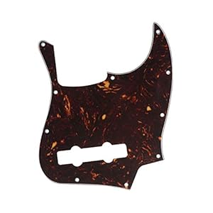 Musiclily Pro 5-snarige 10 Schroefgaten J-stijl Bas Slagplaat voor Fender Mexican Jazz Bass, 4-laags Tortoise Shell